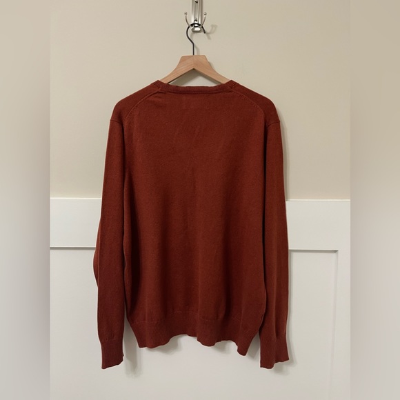 Eddie Bauer Cotton Cashmere Copper Burnt Orange Men Casual Sweater Size Large - Picture 4 of 6